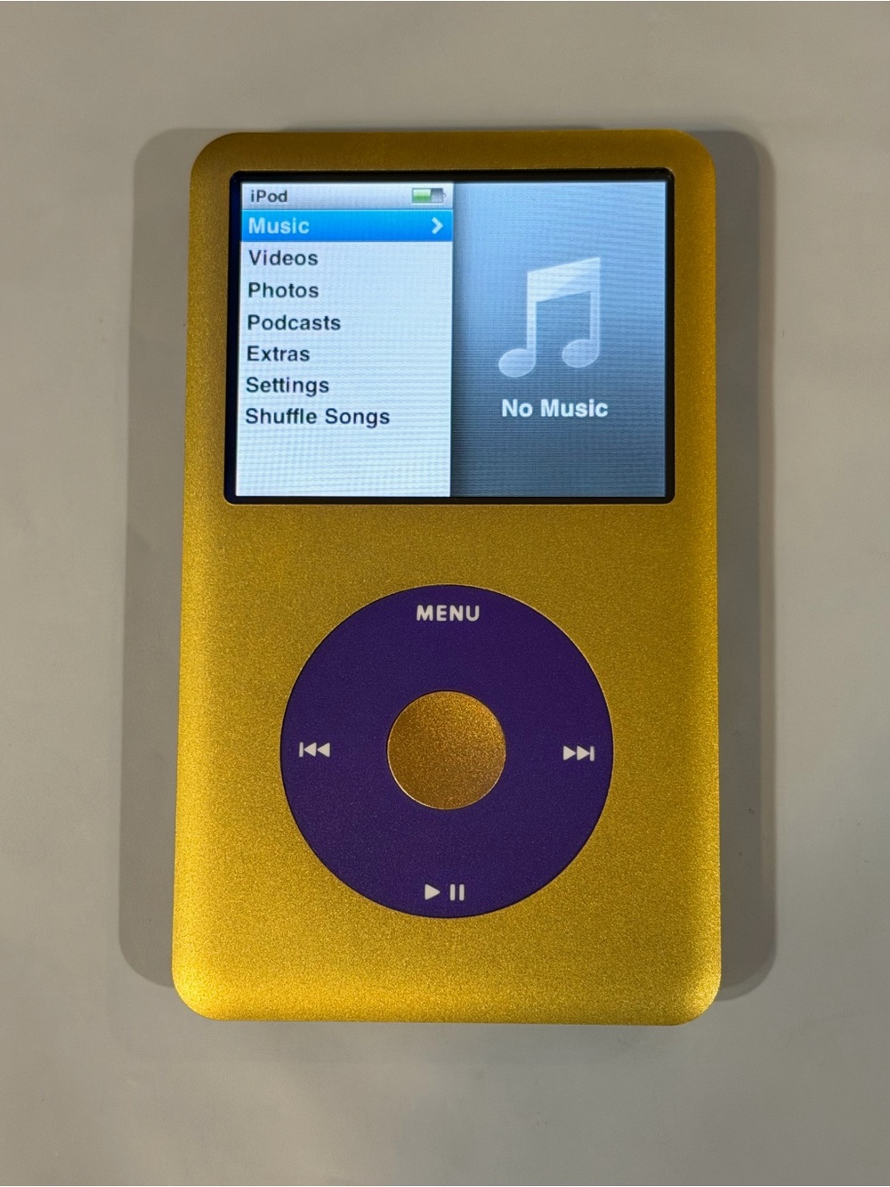 Apple iPod classic Yellow Purple Click Wheel Portable MP3 7th generation 256gb